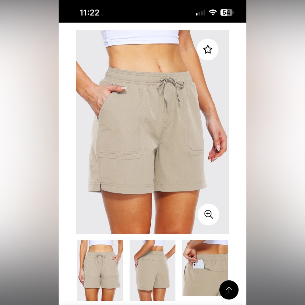 Willit Women’s Shorts
Size: Medium 
Color: Tan